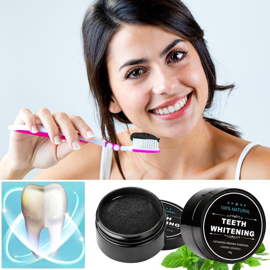 Activated charcoal tooth whitening powder