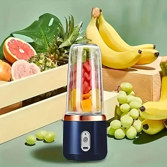 2-in-1 Portable Blender and Juicer with 6 Blades, USB Charging, Dual Cups, Suitable for Snow Mud, Milkshakes and Ice Drinks - Perfect Gift for Valentine's Day, Thanksgiving, Christmas, Mother's Day